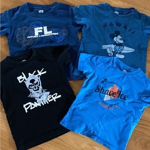 Lot of 4 Uniqlo tshirts size 3-4